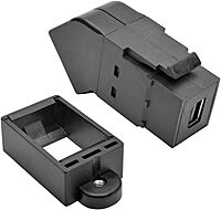 Tripp Lite Mini DisplayPort to DisplayPort Keystone/Panel Mount Angled Adapter (F/F), All-in-One, MDP to DP