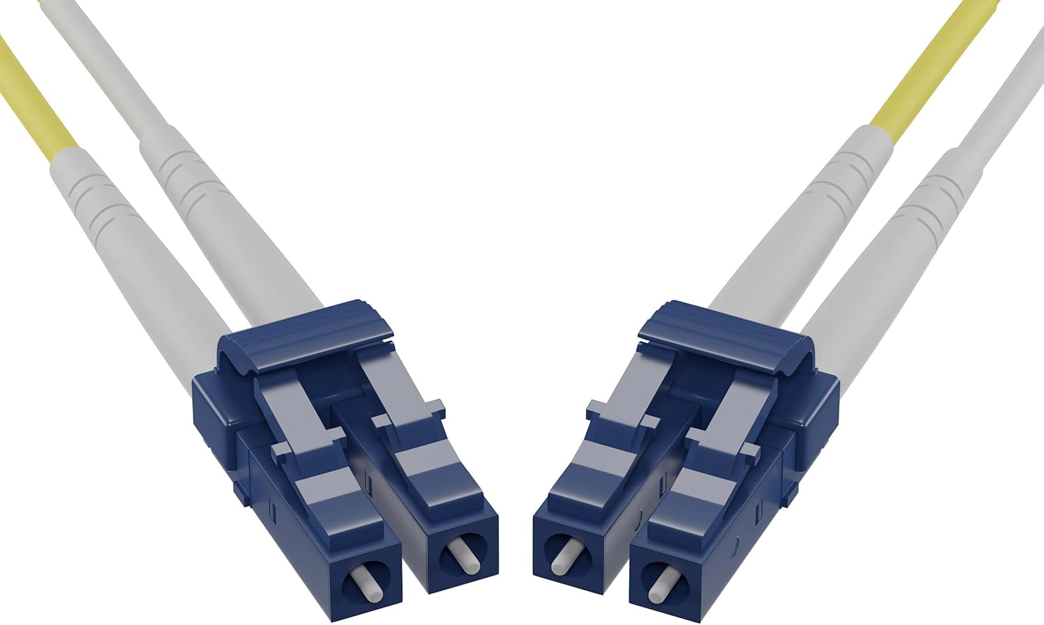 Fiber Optic Patch Cable, Lc-lc, 9 125 Singlemode Duplex, Yellow, 10M