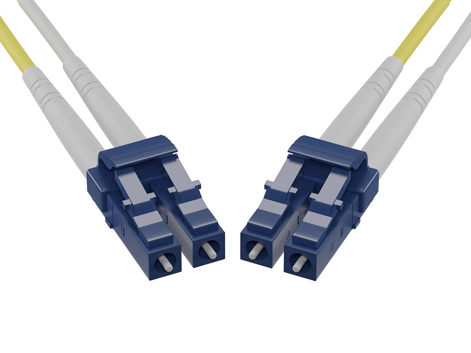 Fiber Optic Patch Cable, LC-LC, 9/125 Singlemode Duplex, Yellow, 2m