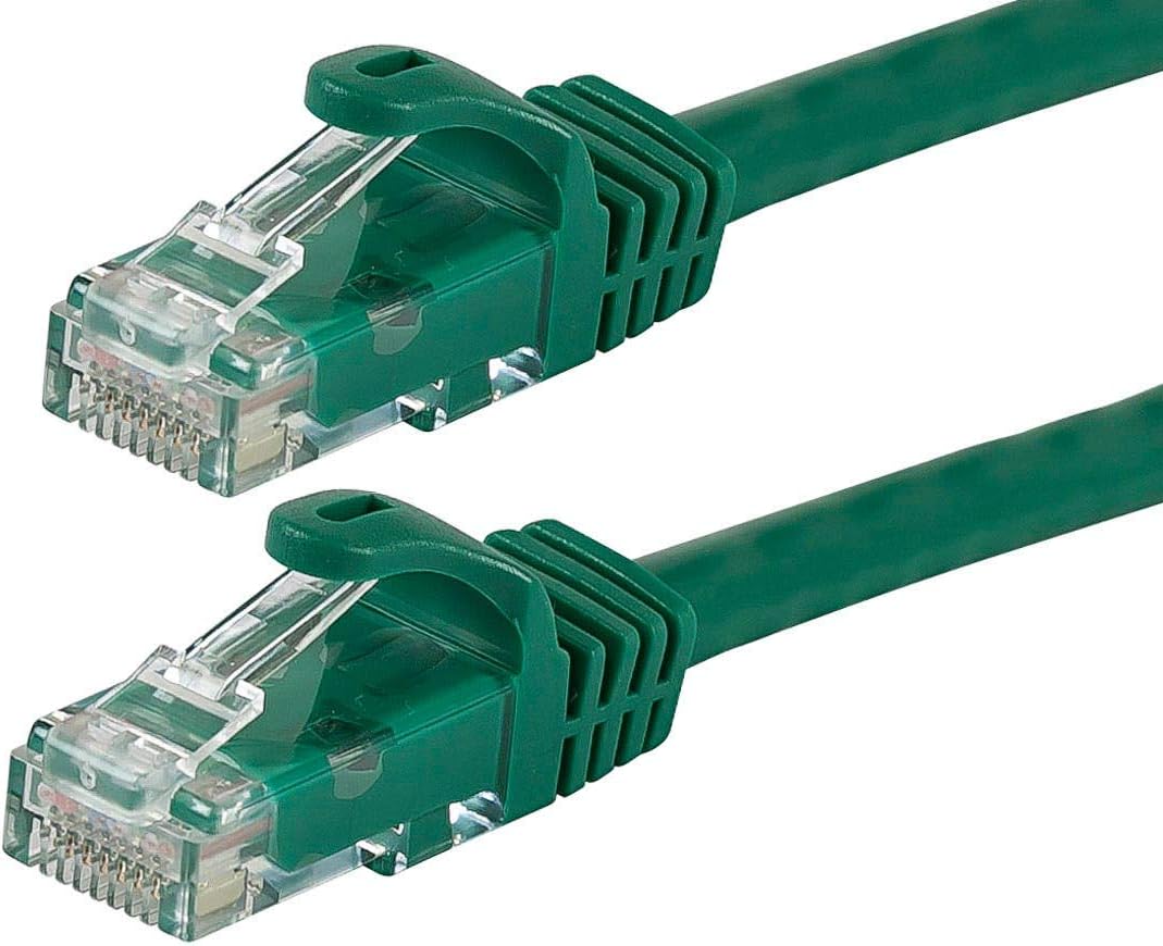 Monoprice Flexboot Cat5e Ethernet Patch Cable - Network Internet Cord - RJ45, Stranded, 350Mhz, UTP, Pure Bare Copper Wire