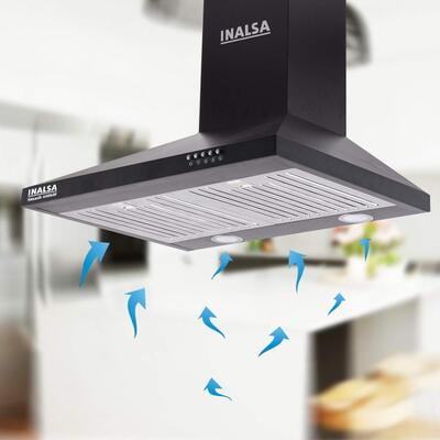 Inalsa Smash 60BKBF Wall Mounted 60cm 1050m3/hr Chimney Inalsa Smash 60BKBF Wall Mounted 60cm 1050m3/hr Chimney
