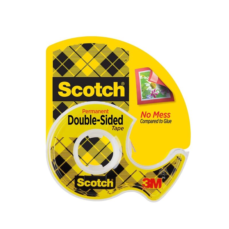 Scotch Double-Sided Tape With Handheld Dispenser, 1/2in x 248in, Clear