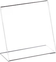 Azar Displays Acrylic L-Shaped Sign Holders, Clear - Pack of 10