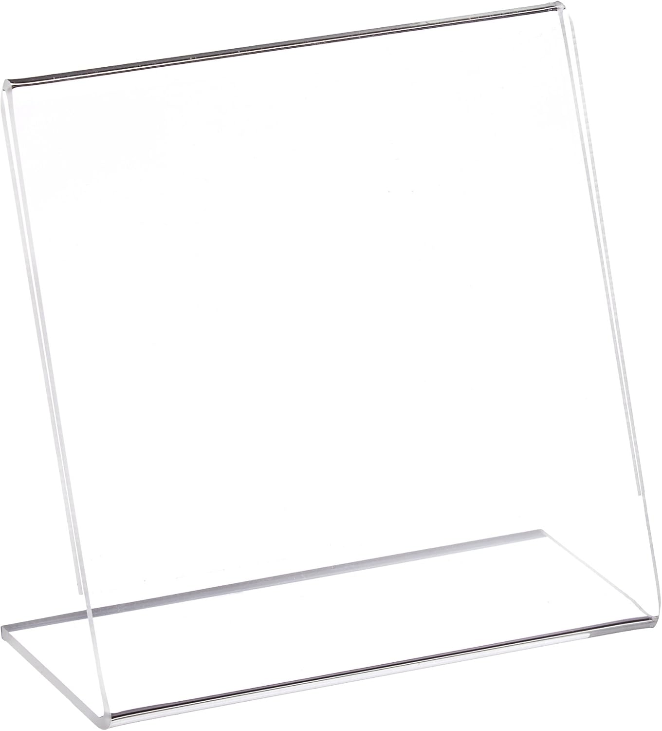Azar Displays Acrylic L-Shaped Sign Holders, Clear - Pack of 10