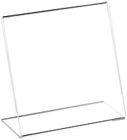 Azar Displays Acrylic L-Shaped Sign Holders, Clear - Pack of 10