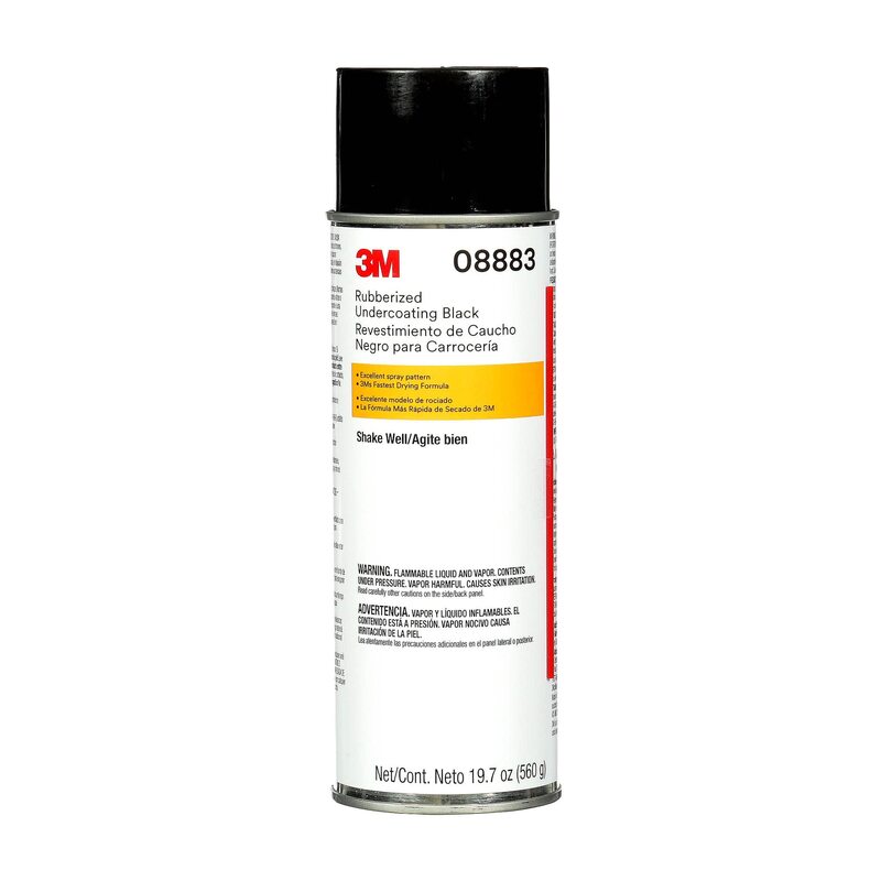 3M Rubberized Undercoating Aerosol Spray, 08883, 19.7 oz, Textured Finish, Anti-Corrosive, Multi-Purpose for Automotive Cars