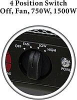 Optimus H-7000 1500-Watt Portable Ceramic Heater, 8 x 5 in