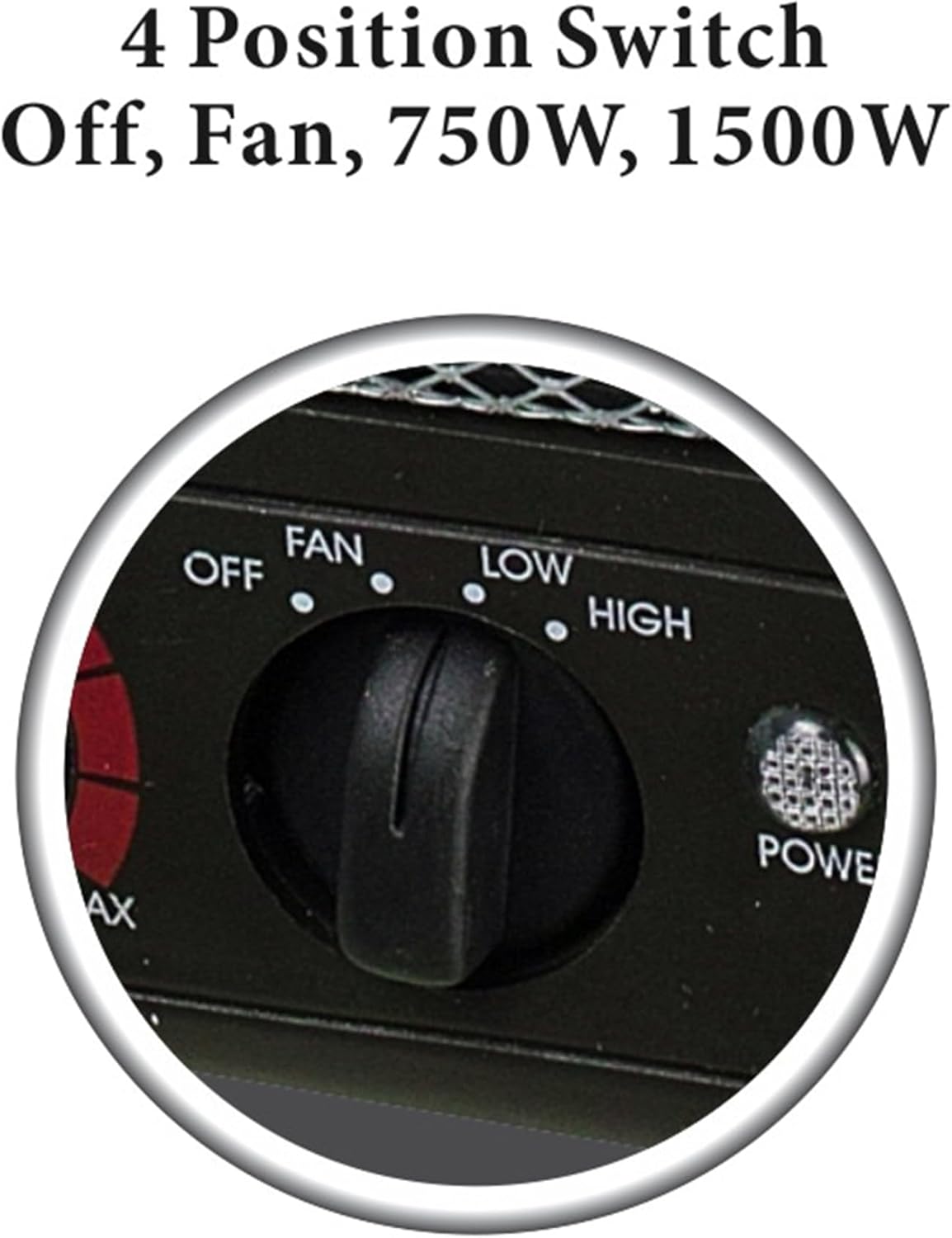 Optimus H-7000 1500-Watt Portable Ceramic Heater, 8 x 5 in