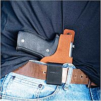Galco Waistband IWB Belt Holster Compatible with Glock 19/19X/23/31/45 w/wo Red Dot - Premium Center-Cut Steerhide, Fits Belts up to 1 3/4"
