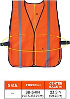 Ergodyne GloWear 8020HL Non-Certified Reflective High Visibility Vest, One Size Orange Non-certified Standard Vest
