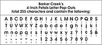 BARKER CREEK Letter Pop-Outs, 4" Multicolor Designer Letters for Bulletin Boards, Posters and Displays