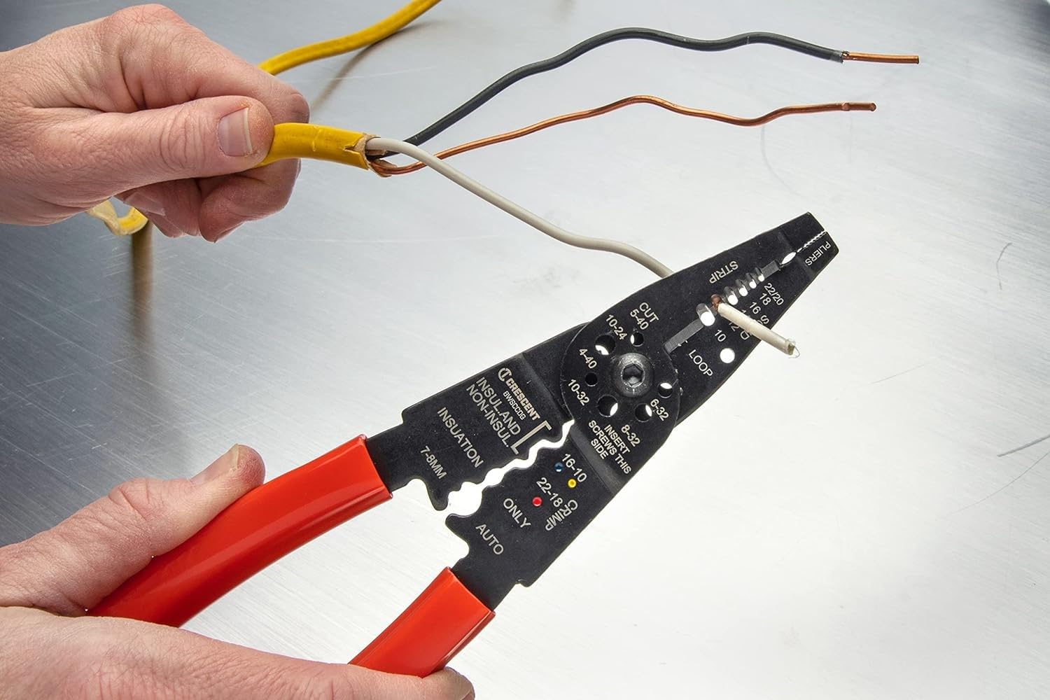 Crescent 8" Wire Stripper Crimper Cutter Dipped - 8WSCCDG