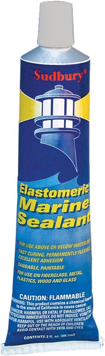 Sudbury 321 Elastomeric Marine Sealant, 3-Ounce, Clear