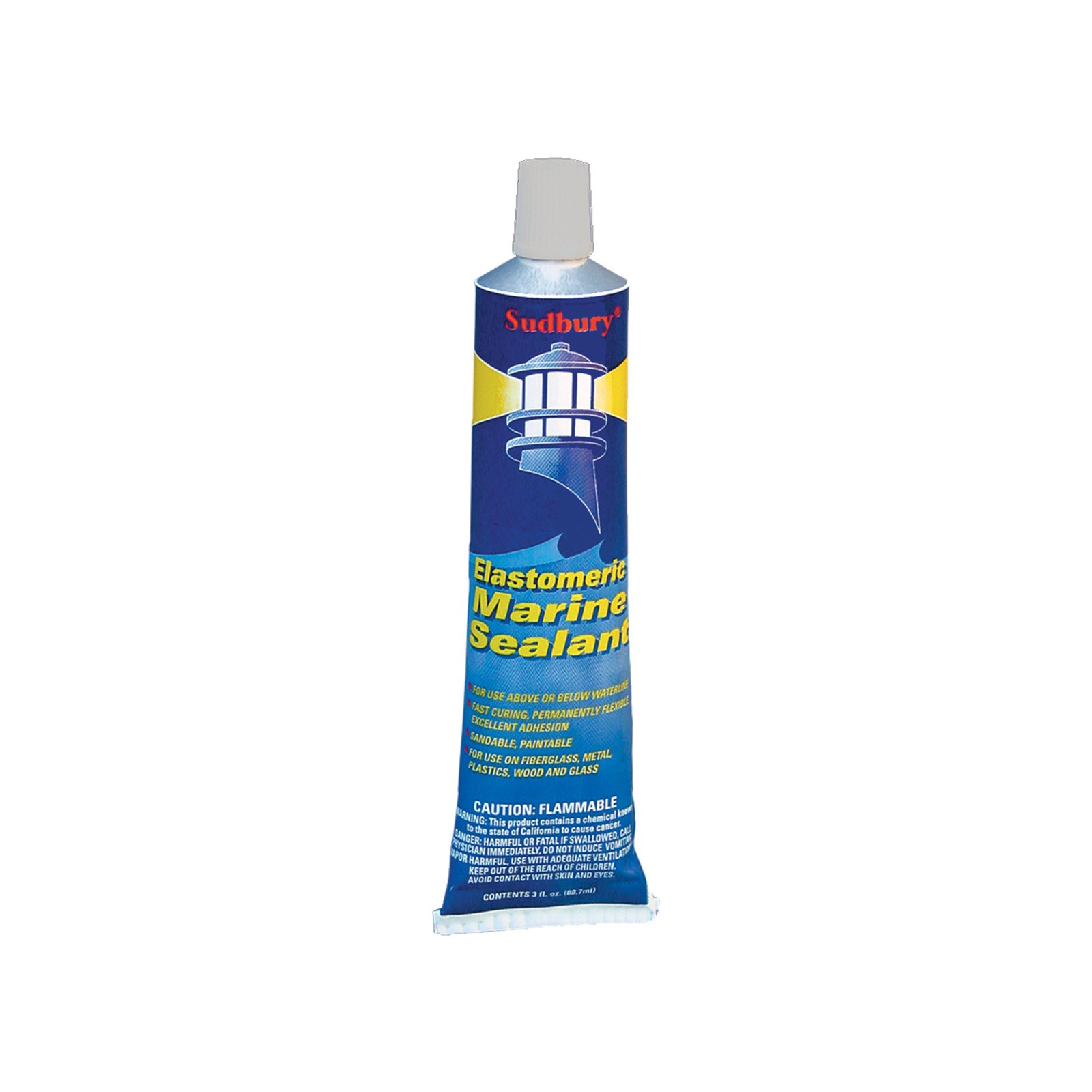 Sudbury 321 Elastomeric Marine Sealant, 3-Ounce, Clear