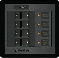 Blue Sea Systems 1216 12 Volt DC 4 Position,Black