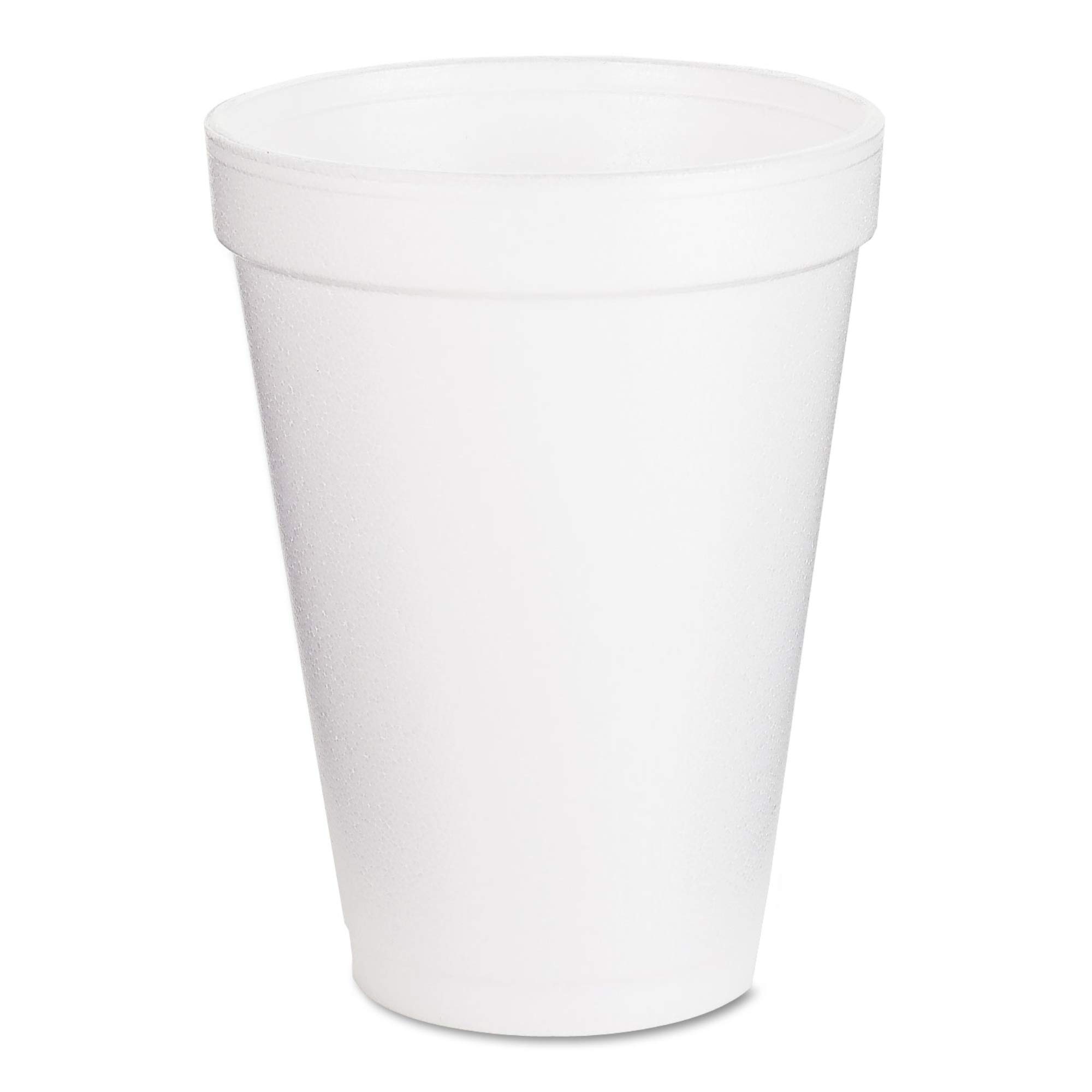 Dart Disposable Insulated Drinking Cup White Styrofoam 12 oz. 25 Ct 12J12