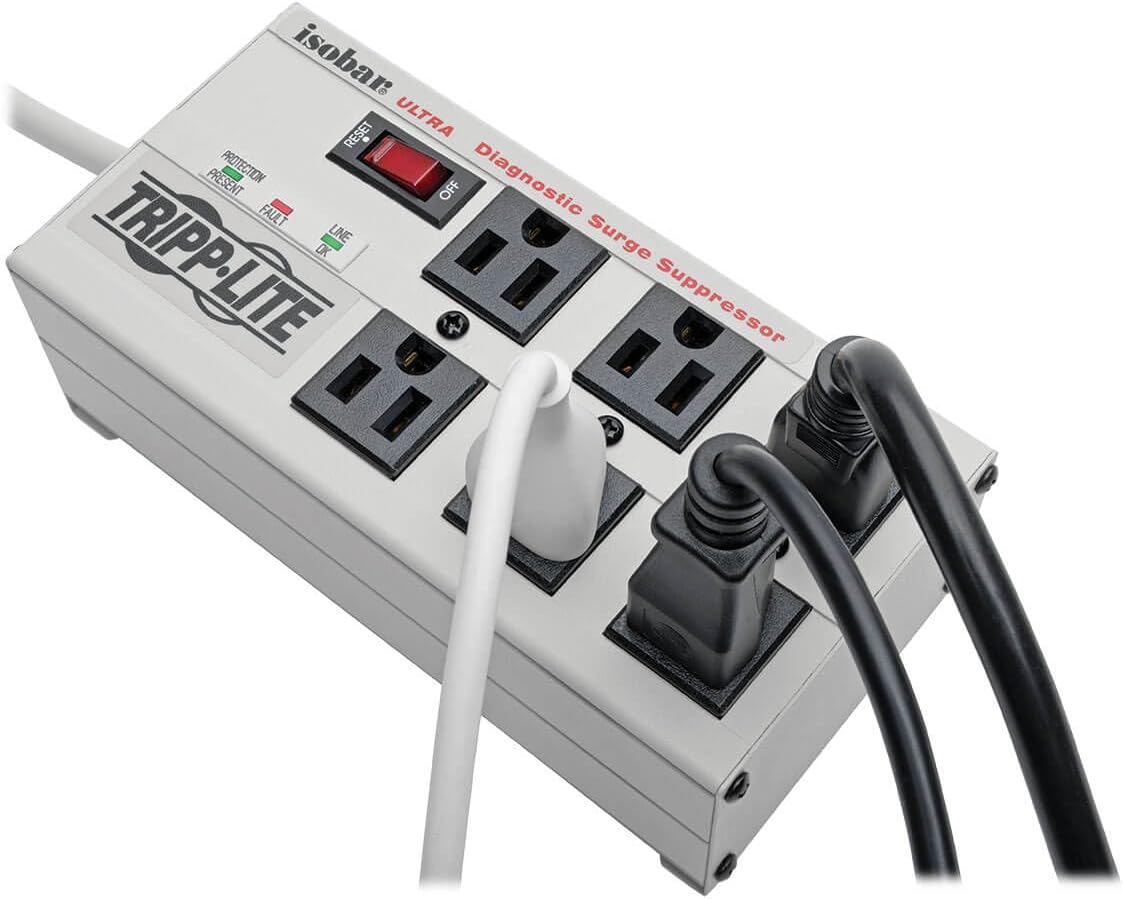 TRIPP LITE Isobar Series Surge Protector Power Strip, Metal, 3330 Joules, 6 ft Cord