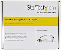 StarTech.com Mini PCIe Card - 10/100/1000Mbps RJ45 Port - IEEE 802.3 - Jumbo Frame - Network Card , TAA (ST1000SMPEX)