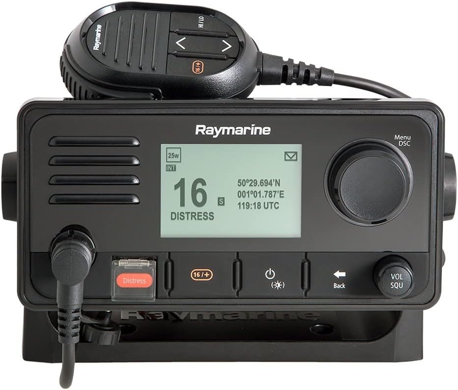 Raymarine E70517, Ray73 Marine VHF Radio with Hailer and GPS, Black, Small