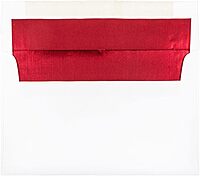 JAM PAPER Foil-Lined Invitation Envelopes - White with Foil Lining - 25/Pack