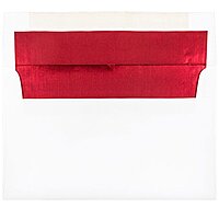 JAM PAPER Foil-Lined Invitation Envelopes - White with Foil Lining - 25/Pack