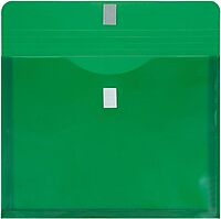 JAM PAPER Plastic Booklet Expansion Envelopes with Hook & Loop Closure - Letter