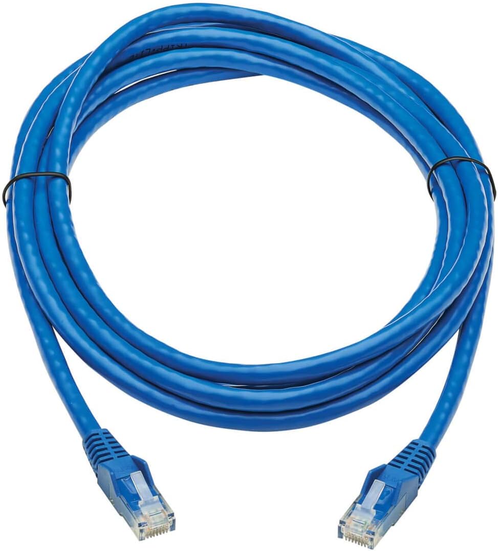 Tripp Lite Cat6 Ethernet Cable, RJ45 M/M Gigabit, Snagless, Molded, UTP, PoE, CMR-LP Patch Cable, 10 ft. Blue (N201P-010-BL)