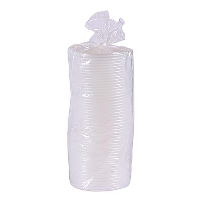 Eco-Products EcoLid Food Container Lids, Fits 12-32 oz, 25% Recycled, Off White, Pack of 500