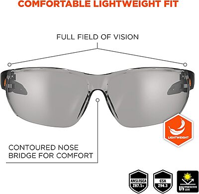 Ergodyne Skullerz VALI Frameless Safety Glasses