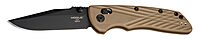 Hogue Deka ABLE Lock Folding Knife 3.25" CPM-MagnaCut Black Cerakote Clip Point Blade, Flat Dark Earth Polymer Handles
