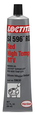 Loctite 59630 RTV Silicone Sealant, 80mL Tube, Red
