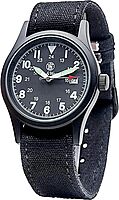 SMITH & WESSON Men's Military Watch with Interchangeable Canvas Straps, Water Resistant, Date Display
