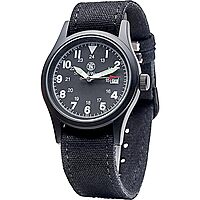 SMITH & WESSON Men's Military Watch with Interchangeable Canvas Straps, Water Resistant, Date Display