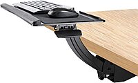 StarTech.com Under Desk Keyboard Tray - Full Motion & Height Adjustable Keyboard and Mouse Tray, 10"x26" Platform - Ergonomic Desk Mount Computer Keyboard Tray with Mouse Pad & Wrist Rest (KBTRAYADJ2)