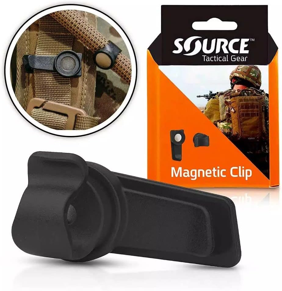 Source Tactical Gear Universal Magnetic Tube Holder Clip (Black) One Size Black