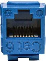 Eaton Tripp Lite Series Cat6/Cat5e 110 Style Punch Down Keystone Jack - Blue, TAA - RJ-45