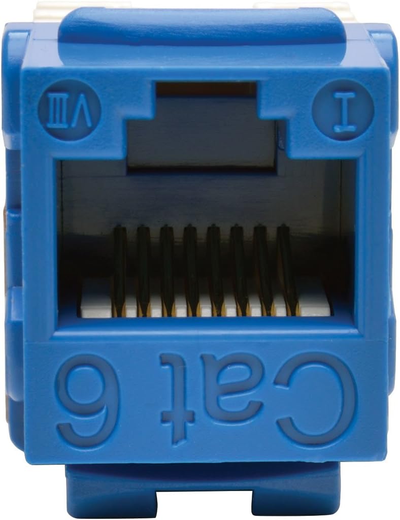 Eaton Tripp Lite Series Cat6/Cat5e 110 Style Punch Down Keystone Jack - Blue, TAA - RJ-45