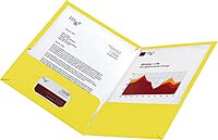 Office Depot® Brand 2-Pocket Folders Without Fasteners, Yellow, Pack of 25