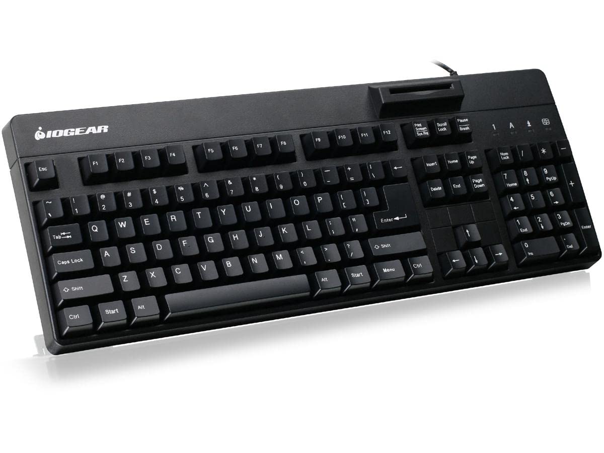 IO Gear GKBSR202TAA 104-key Keyboard W/ Built-in Common Access Card Reader [taa Compliant]