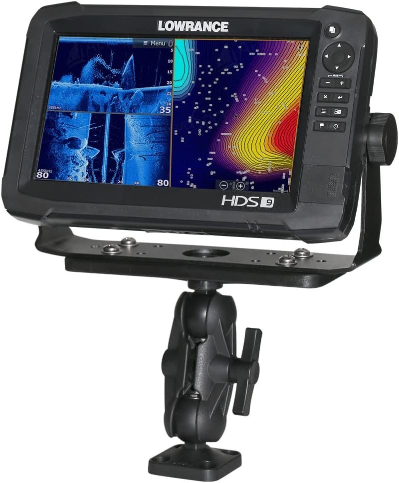 Humminbird 740199-1 GM H7R2 Helix 7 Model Gimbal Mount & Scotty 0163 Ball-Mount Fish Finder and Universal Mounting Plate