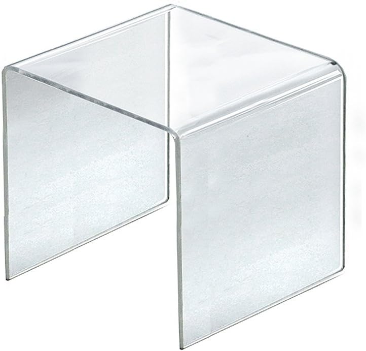 Azar Displays Clear Acrylic Riser Displays (4-Pack)