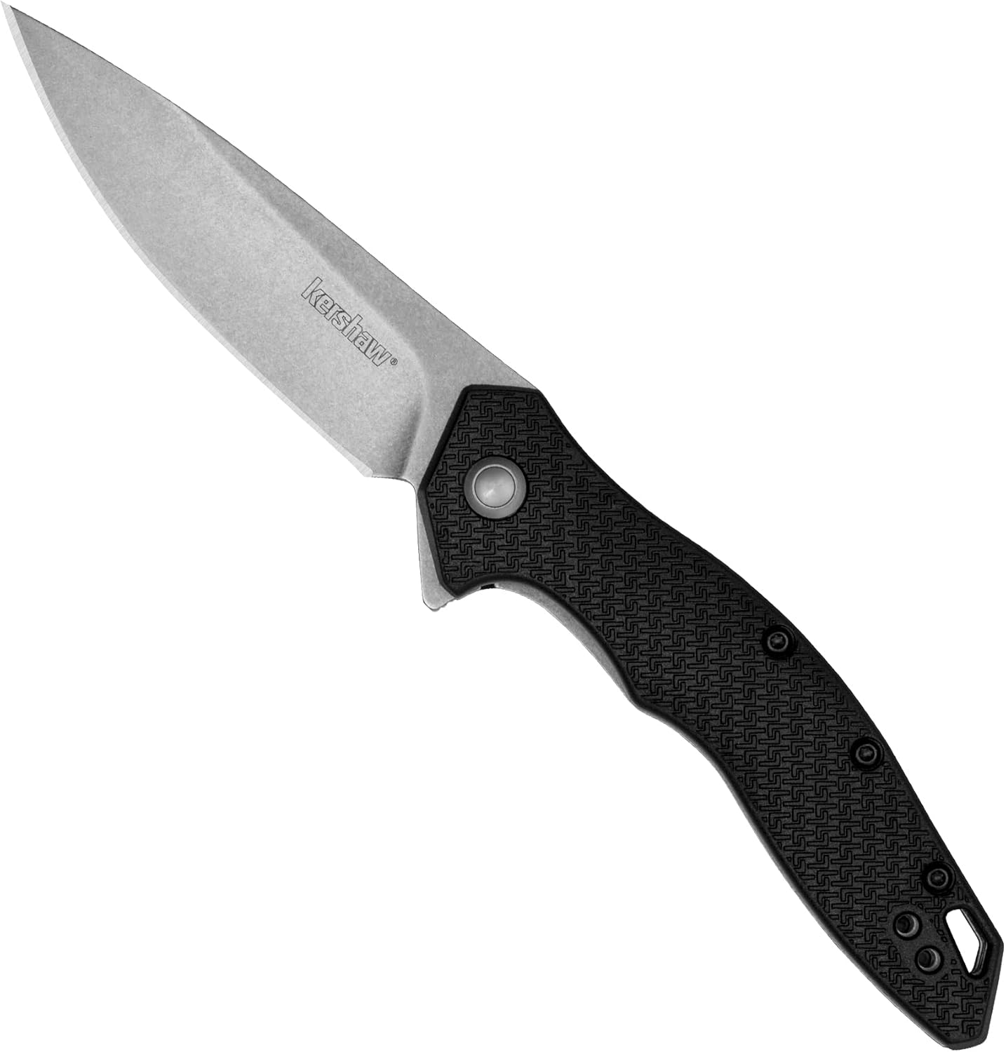 Kershaw Shoreline Pocket Knife, All Purpose 3 inch Blade, Deep Carry Pocketclip,BLACK