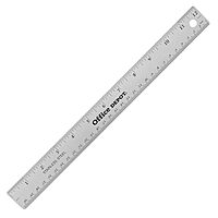 Office Depot Stainless Steel Ruler, 12in., NB-20110510 SILVER
