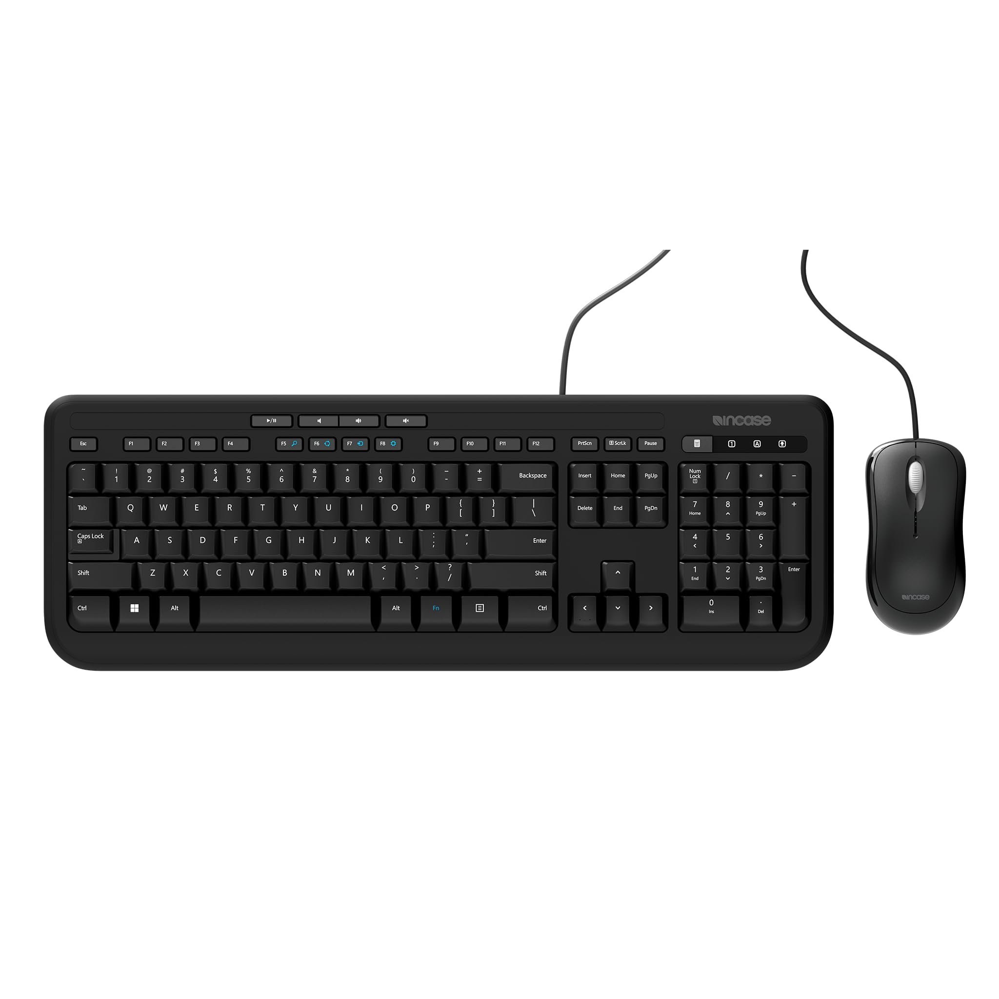 Incase Wired Desktop 600 Keyboard & Mouse Combo – Designed by Microsoft – Four Hot Keys, Spill-Resistant Keyboard