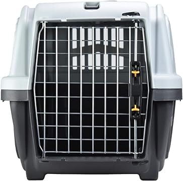 MPS Skudo - Transportadora Rígida Iata 3 para Perros y Gatos Chica, Gris con Negro, 60 x 40 x 39 cm MPS Skudo - Transportadora Rígida Iata 3 para Perros y Gatos Chica, Gris con Negro, 60 x 40 x 39 cm