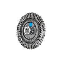 Pferd 82608 Power Knot Wheel Brush with Stringer Bead Twist, Threaded Hole, Stainless Steel Bristles, 4-7/8" Diameter