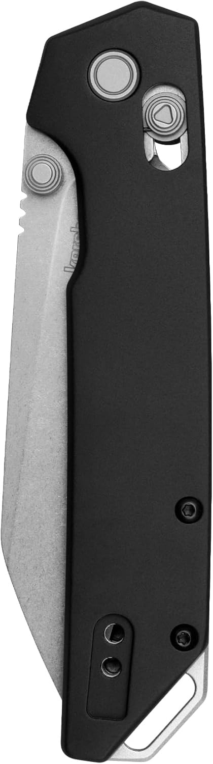 Kershaw Iridium Reverse Tanto Folding Pocket Knife, Sleek 3.4 inch D2 Steel Blade, DuraLock Locking Mechanism