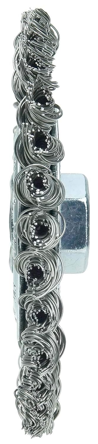 Weiler 36218 Wolverine 4" Knot Wire Wheel, Stringer Bead Twist, .020" Steel Fill, 5/8-11 UNC Nut, Made in The USA (Pack of 5)