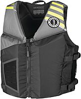 Mustang Young Adult REV Foam Vest - Grey/Light Grey/Fluorescent Yellow - Universal