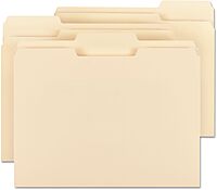 Smead® Manila Folders With Product Protection, Letter Size, 1/3 Cut, Box Of 100